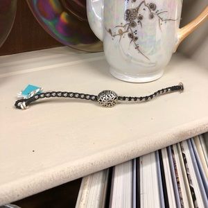 Antique silver braided bracelet
